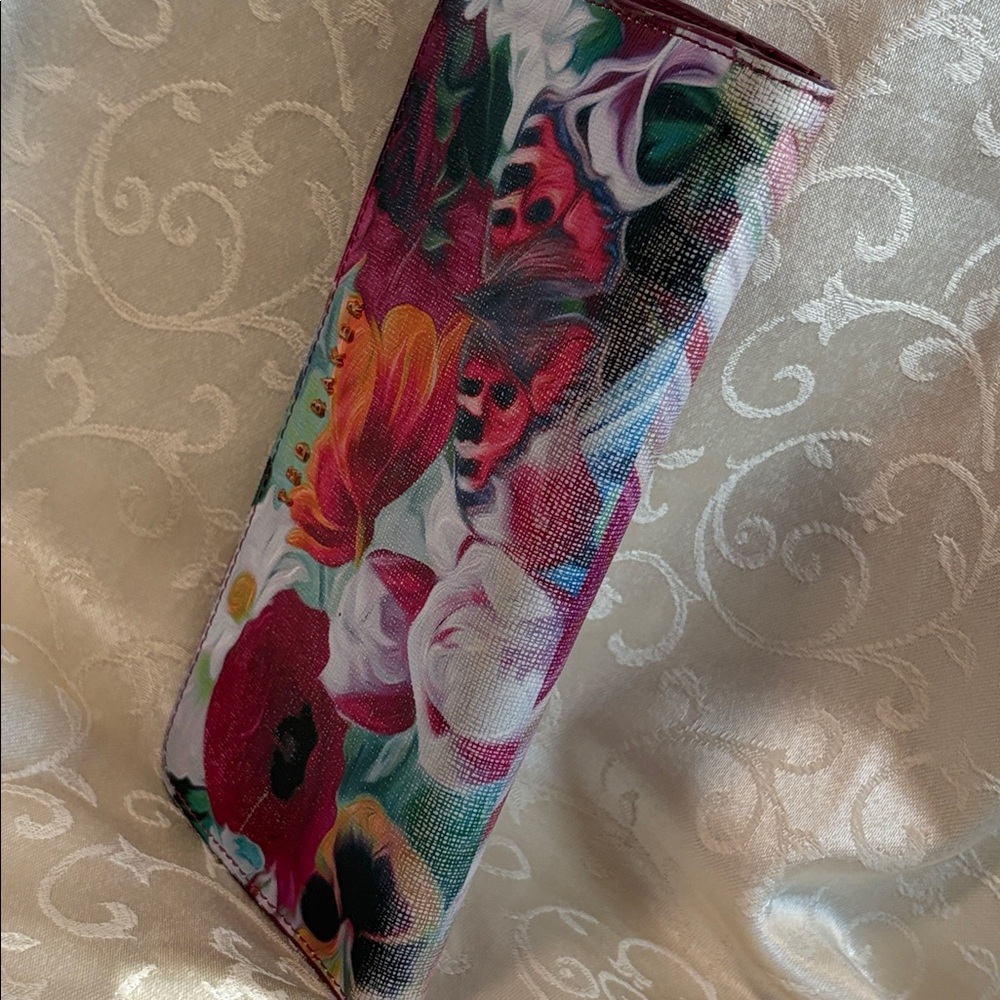 Ted Baker 100% leather Floral women’s wallet on a zipper - Picture 3 of 8